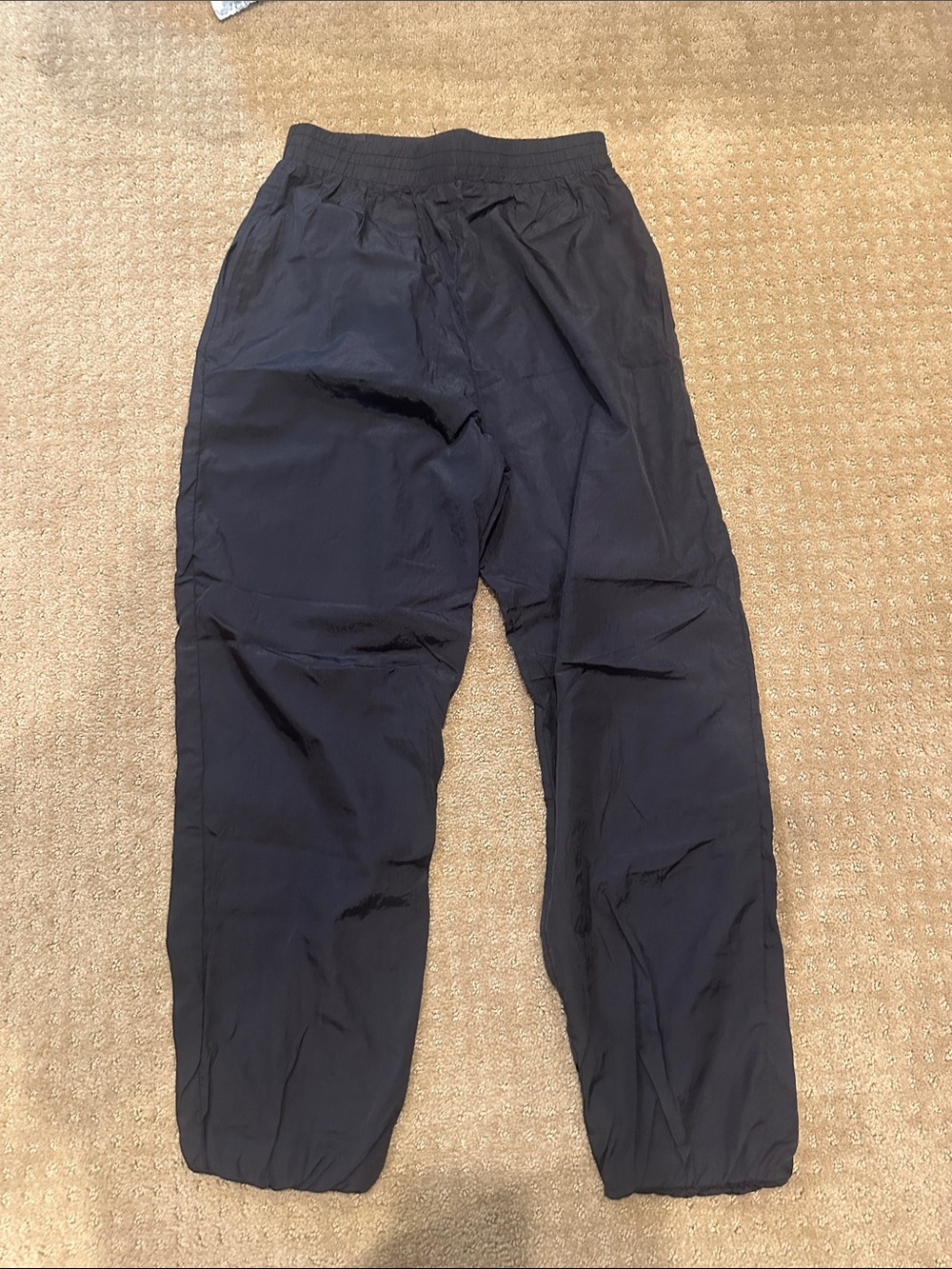 Black Elastic-Waist Lightweight joggers
